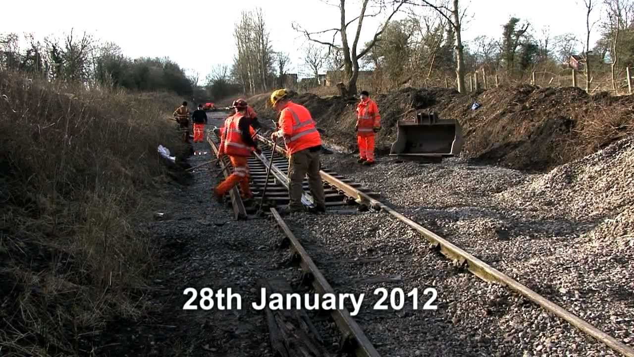 Wensleydale Railway - Track Renewal at Blind Lane January 2012