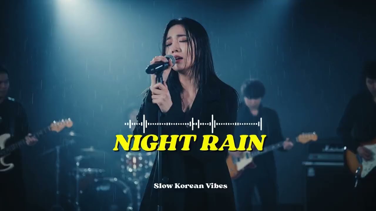 Night Rain Korean Slow Rock 🌧️ Emotional Songs to Relax & Unwind