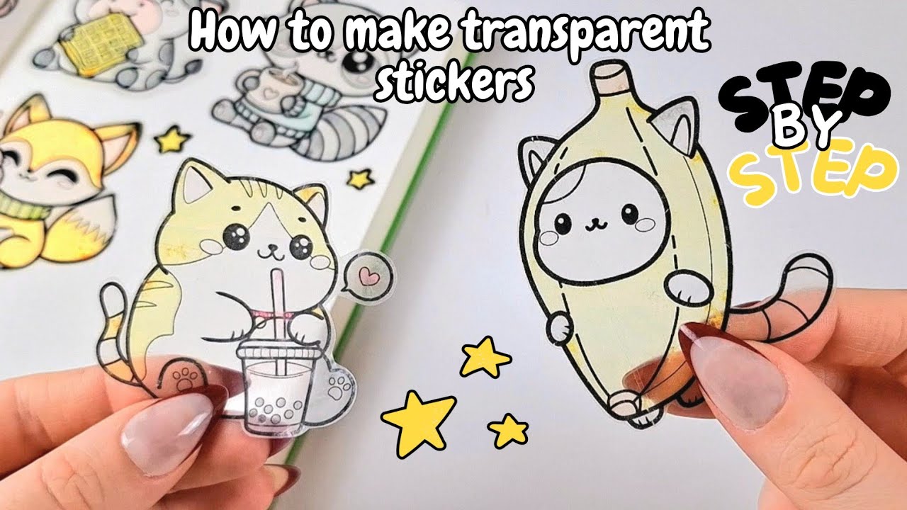 How to Make Colorful Transparent Stickers at Home | Step by Step!