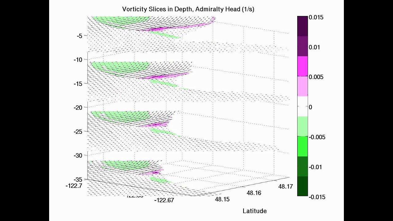 Depth slices of vertical vorticity