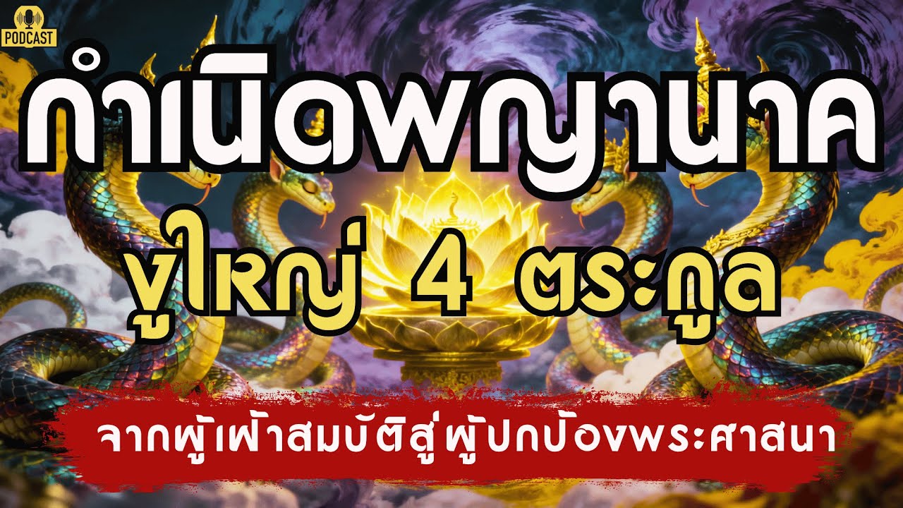 กำเนิดพญานาค: งูใหญ่ 4 ตระกูล... จากผู้เฝ้าสมบัติสู่ผู้ปกป้องพระศาสนา | เรื่องเล่าชาติสุดท้าย