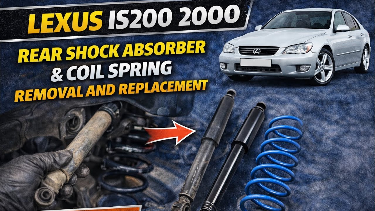 Lexus IS200 2000 rear shock absorber and coil spring removal and replacement