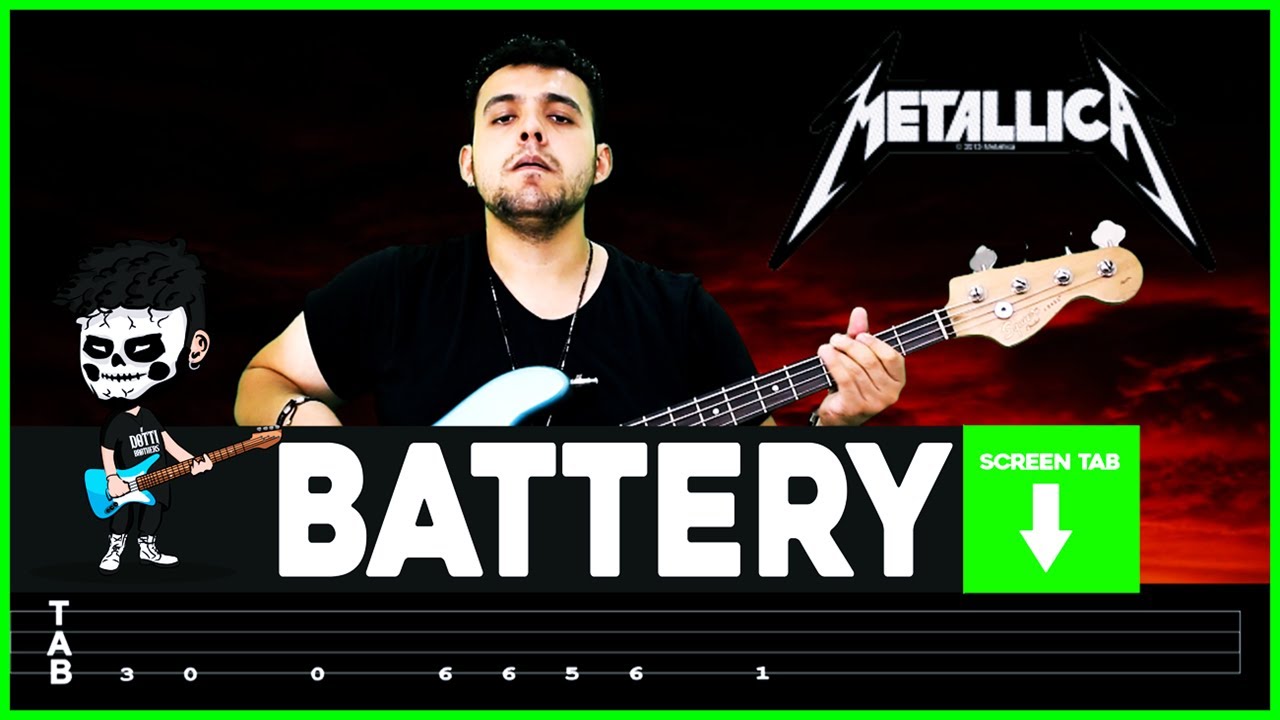 【METALLICA】[ Battery ] cover by Dotti Brothers | LESSON | BASS TAB
