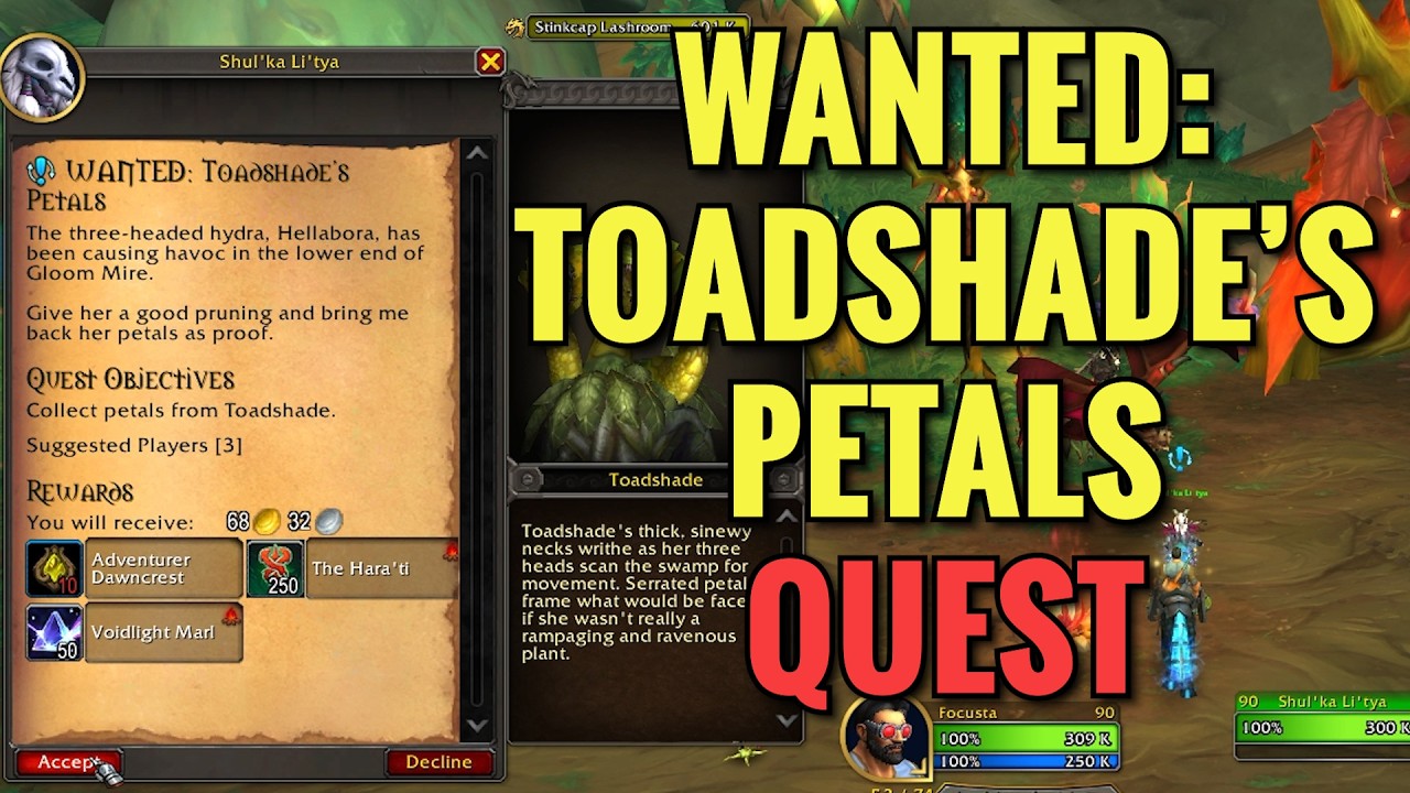 Wanted: Toadshade's Petals Quest (WoW Midnight)