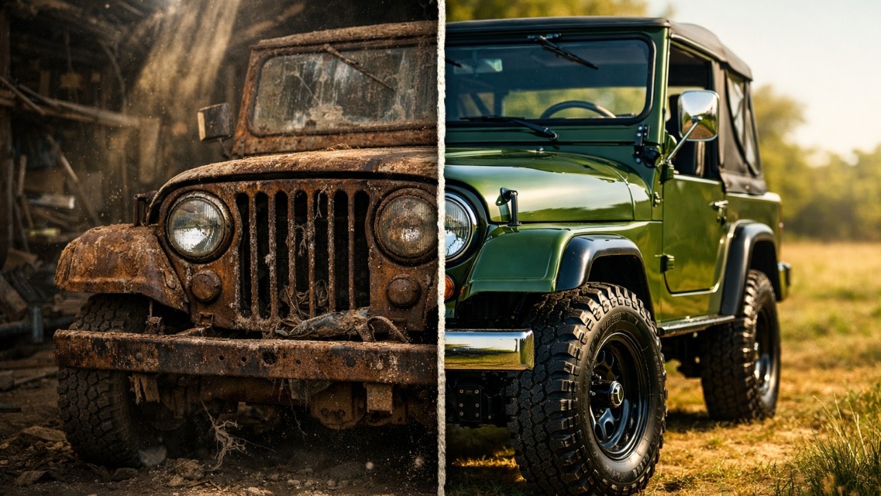 I Bought a Junkyard Jeep CJ-5… And Rebuilt It Like New!
