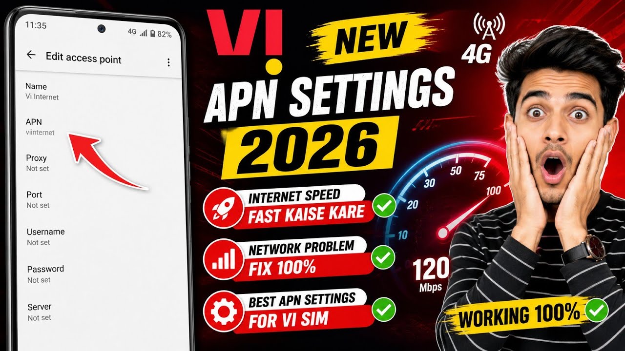 📶VI New APN Settings 2026 | VI Internet Speed Fast Kaise Kare | VI Network Problem Fix | Vi Apn ✅