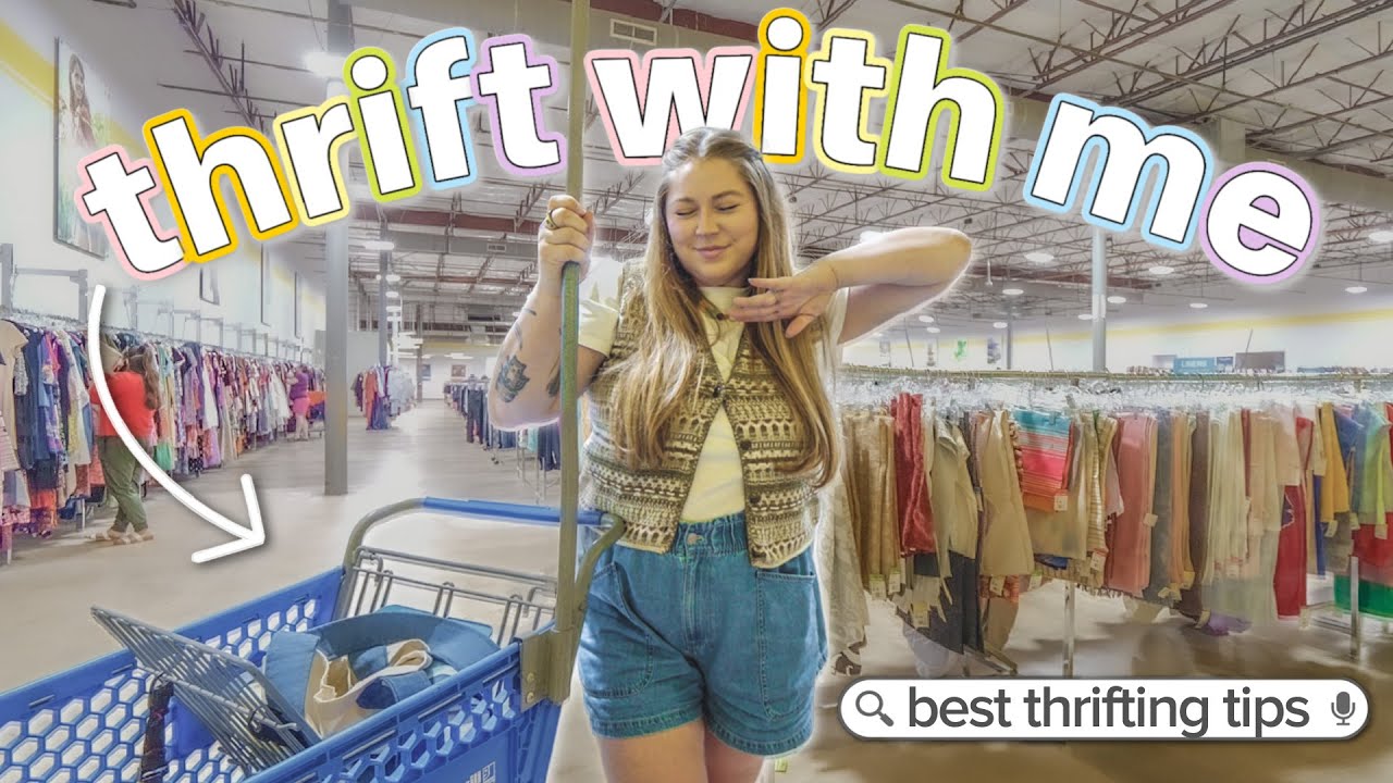 come thrift with me + GRWM make up routine