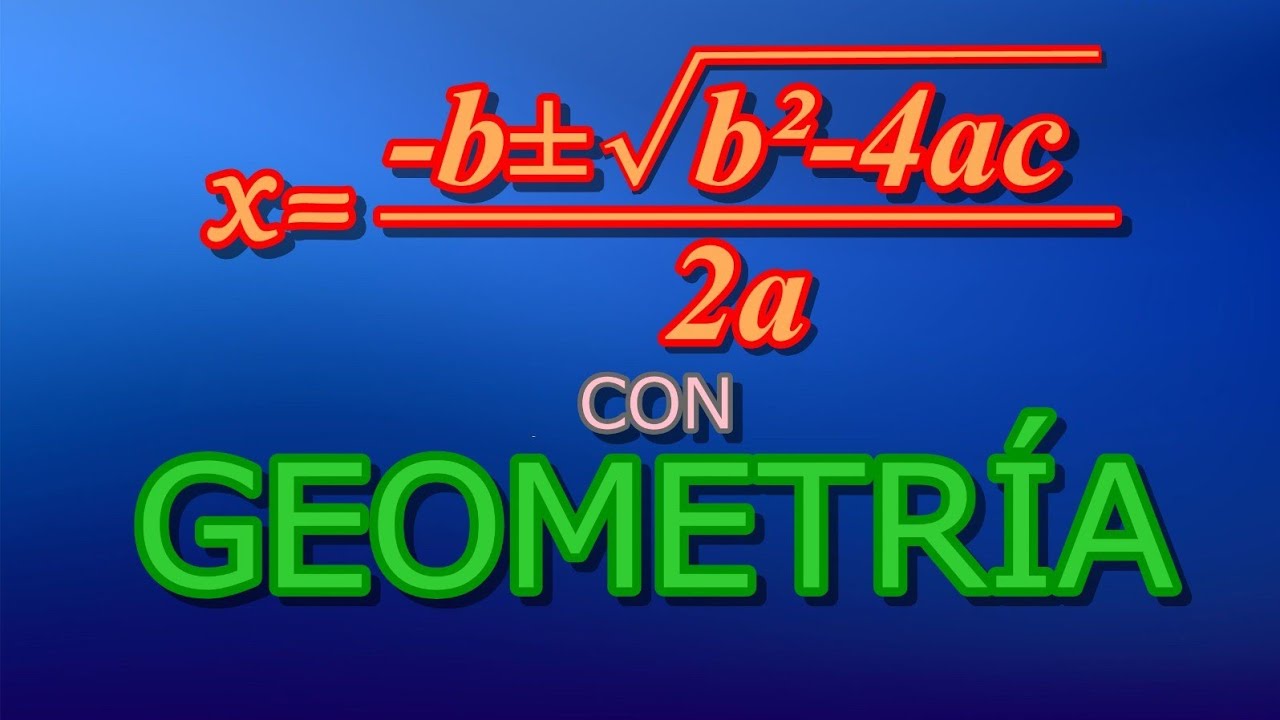 ¿Cómo ver la FÓRMULA CUADRÁTICA dibujada GEOMÉTRICAMENTE? | Demostración Visual