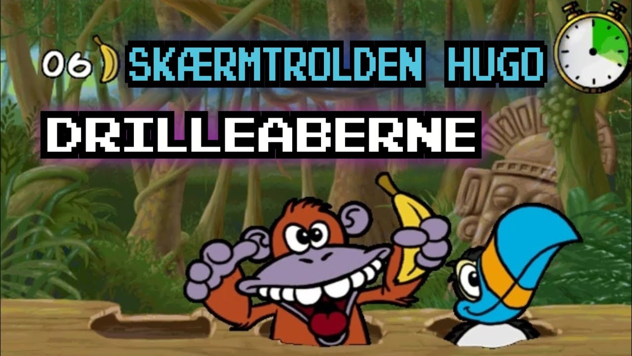 🇩🇰 Hugo The Troll - Hit The Monkeys | Sk&aelig;rmtrolden Hugo - Drilleaberne