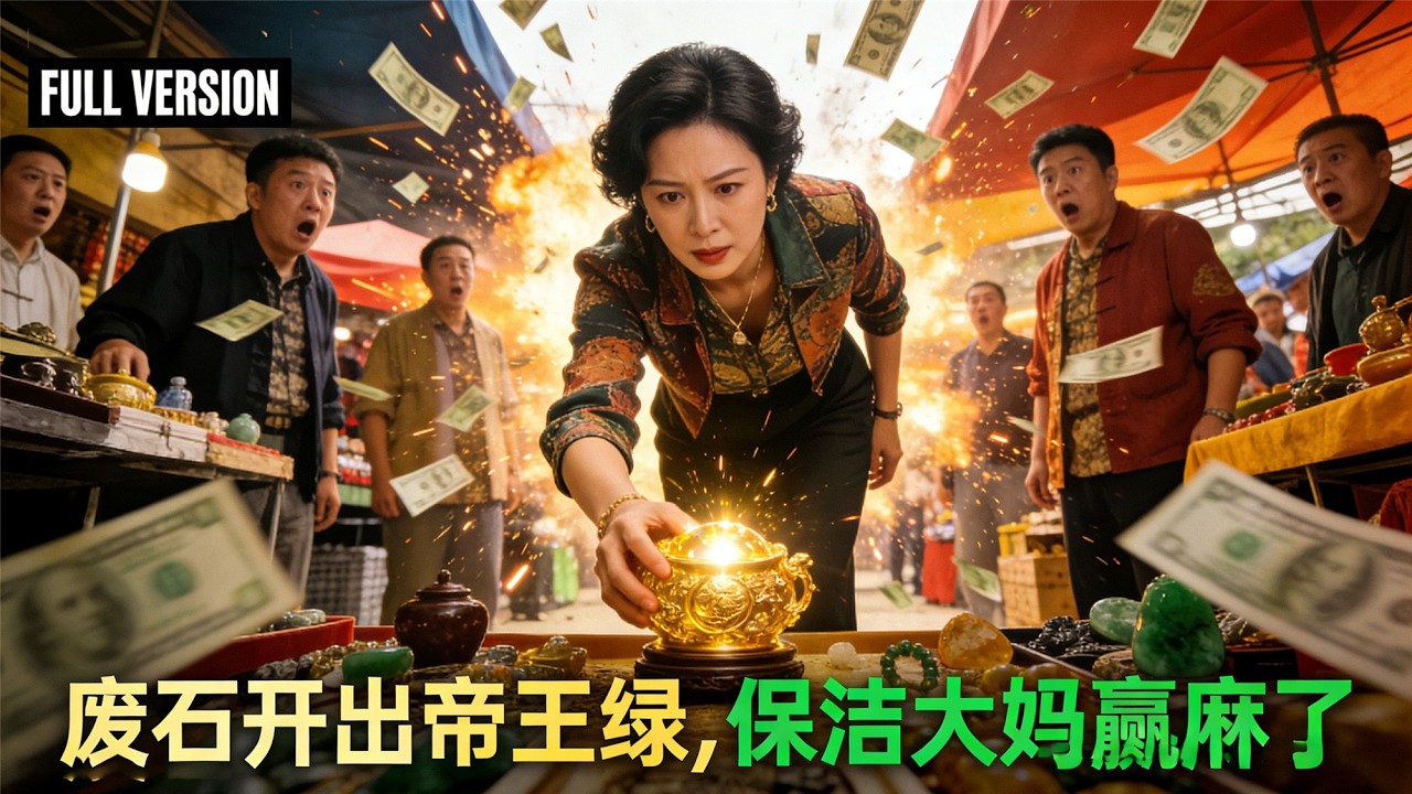 【FULL】48歲清潔工竟窮到走投無路！意外開啟黃金瞳，赌石一把狂攬6000萬，逆襲人生 #废石开出帝王绿，保洁大妈赢麻了 #保洁大媽逆襲 #赌石逆襲 #底層逆襲 #家庭溫情 #古玩捡漏 #女性成長