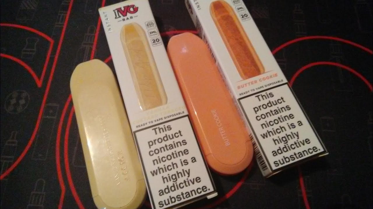 Disposable E Cigarette. IVG BAR. Custard and Cookie Flavour!!!