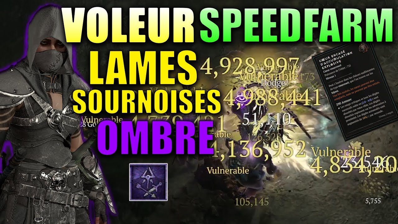 GUIDE DU BUILD LE PLUS RAPIDE DE LA SAISON 1 - VOLEUR LAMES SOURNOISES OMBRE