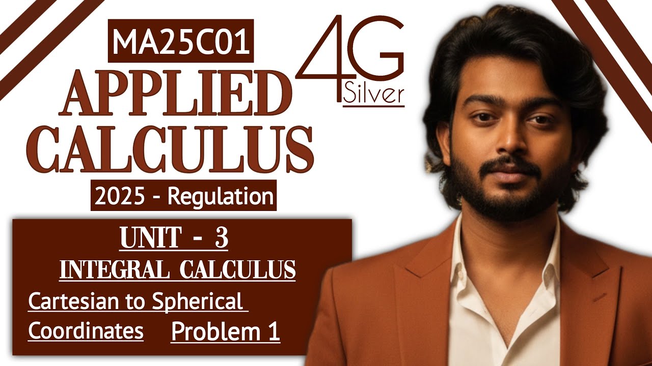 Change of variables from Cartesian to Spherical coordinates problem in tamil | Applied Calculus 