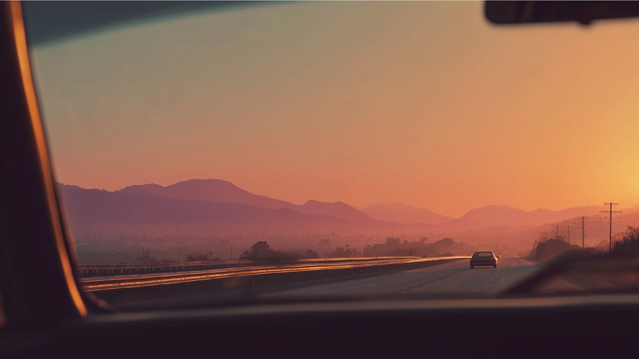 🌇 Low Sun, Slow Drive | Warm Chillhop for Focus (No Vocals / 1 Hour)