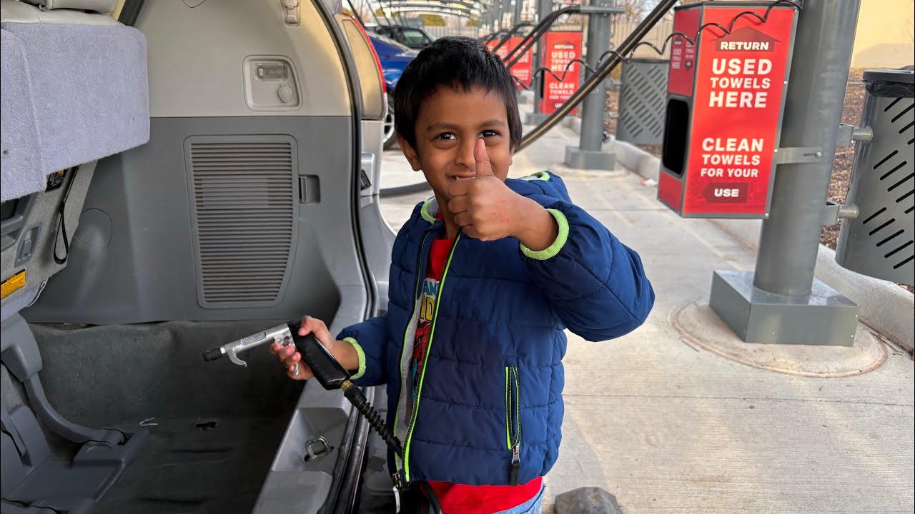 Car wash so fun. I am helping so far my dad ￼ 