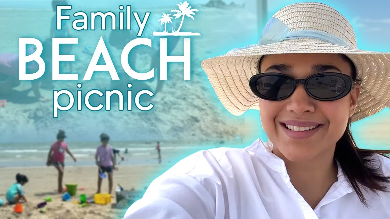 Family beach picnic