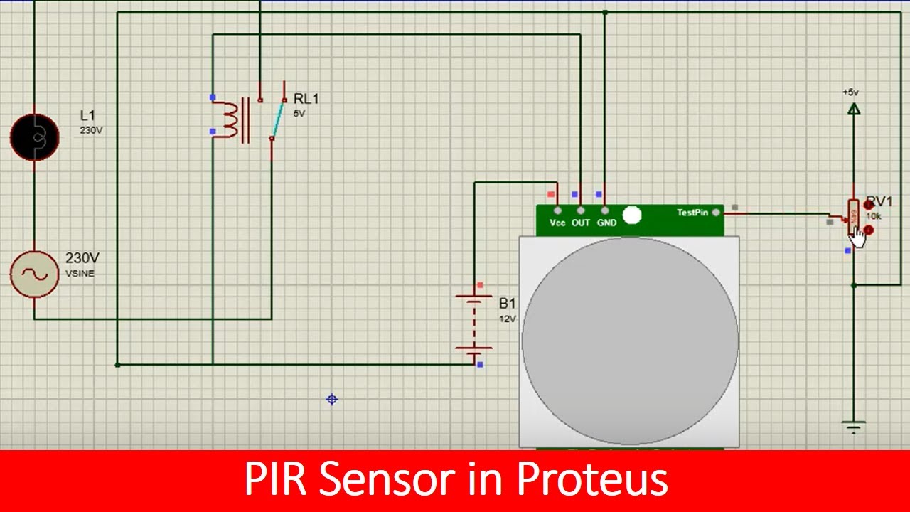 How to use PIR sensor in Proteus tutorial