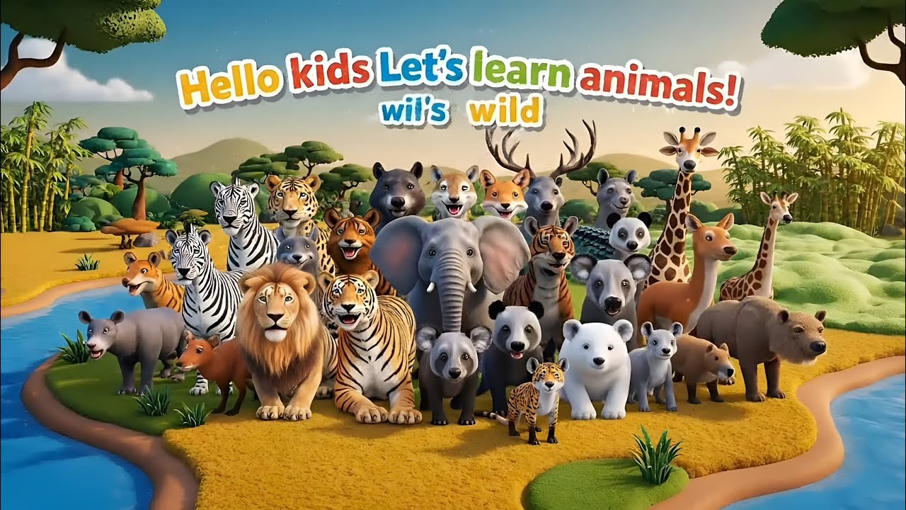Animals Song for Kids. Jump, Roar & Play!🦁🐘🐼 #WildAnimalsSong #AnimalSongs #LearnAnimals