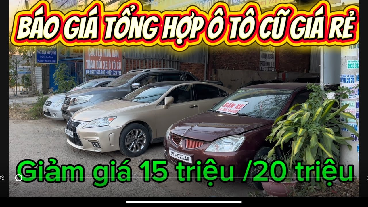 Ô TÔ TÙNG VÂN. Báo giá tổng hợp ô tô cũ giá rẻ giảm giá. 15 triệu/20 triệu. Lh:0987644800