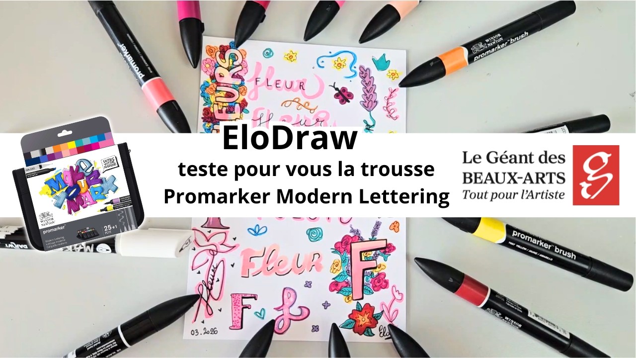 EloDraw teste pour vous la trousse #Promarker Modern #Lettering
