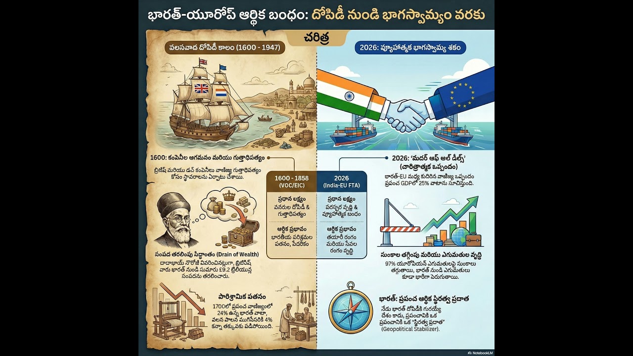 EP 63 🎙️ భారత్ - EU 'మదర్ ఆఫ్ ఆల్ డీల్స్': ప్రపంచ ఆర్థిక, రాజకీయ, సాంస్కృతిక ముఖచిత్రం మారబోతోందా?