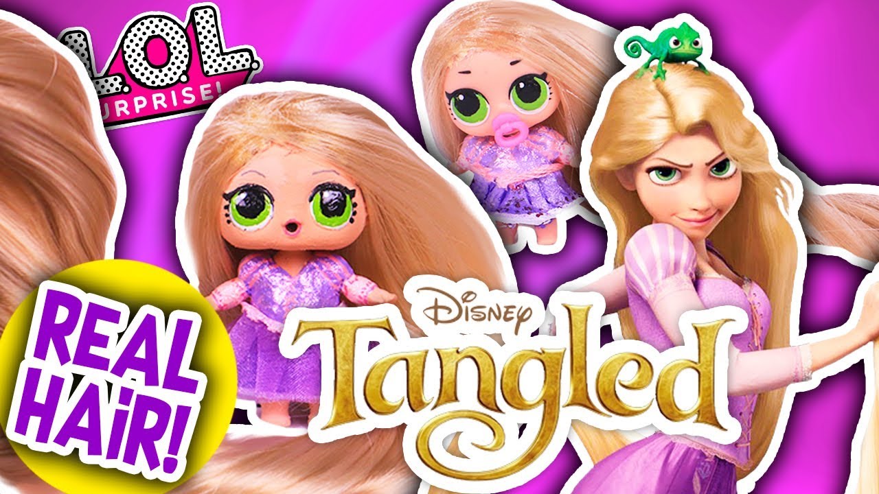 LOL RAPUNZEL with REAL HAIR 👩🏼 LOL Surprise & Lil Sister Customized Dolls ✨ Toy Transformations