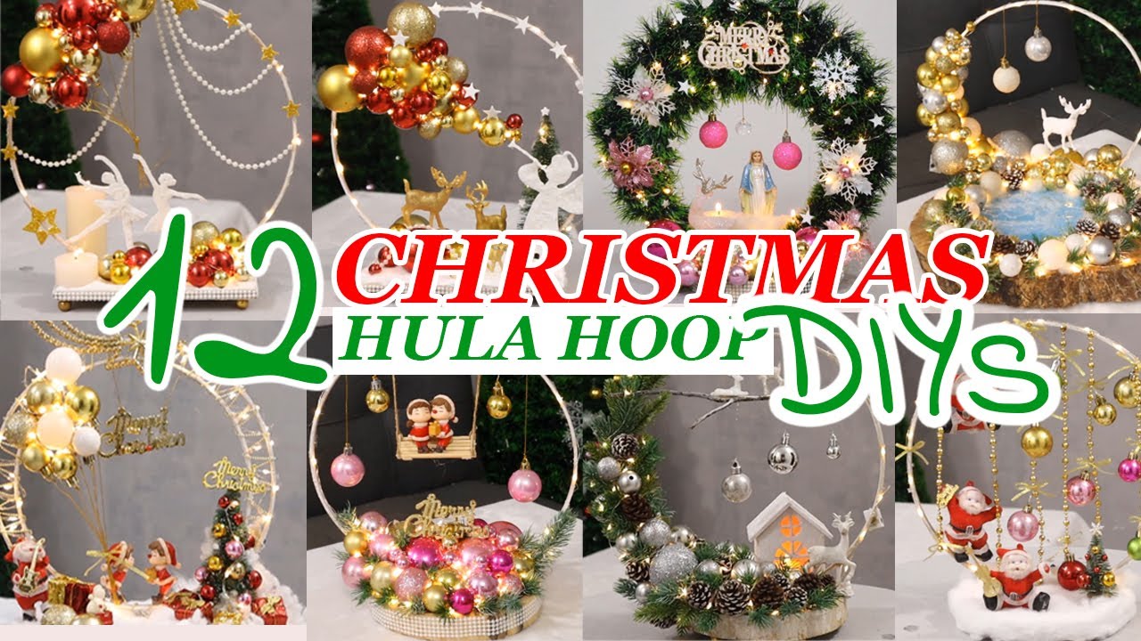 12 DIY Christmas Hula Hoop Decoration Ideas to Make Your Home Sparkle