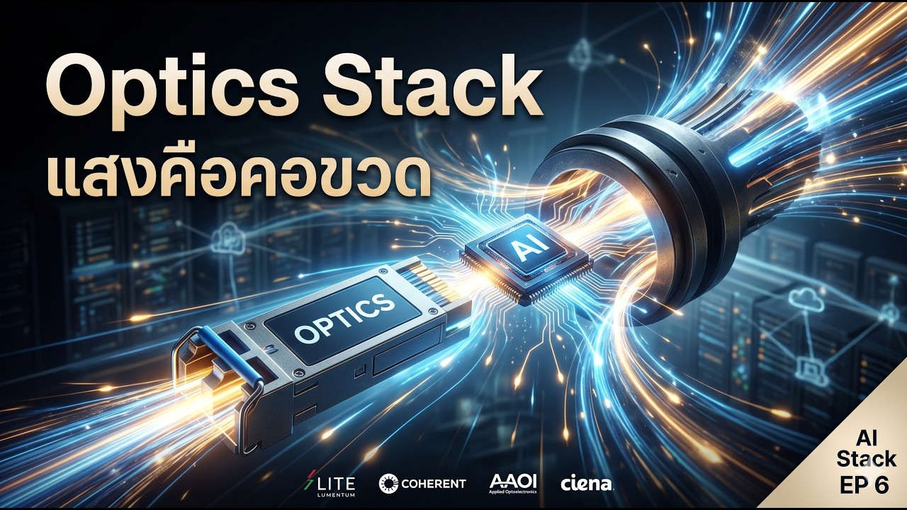 หุ้น Optical AI กำลังมา: คอขวด Data Center จาก 800G สู่ LITE COHR AAOI CIEN | AI Stack EP 6