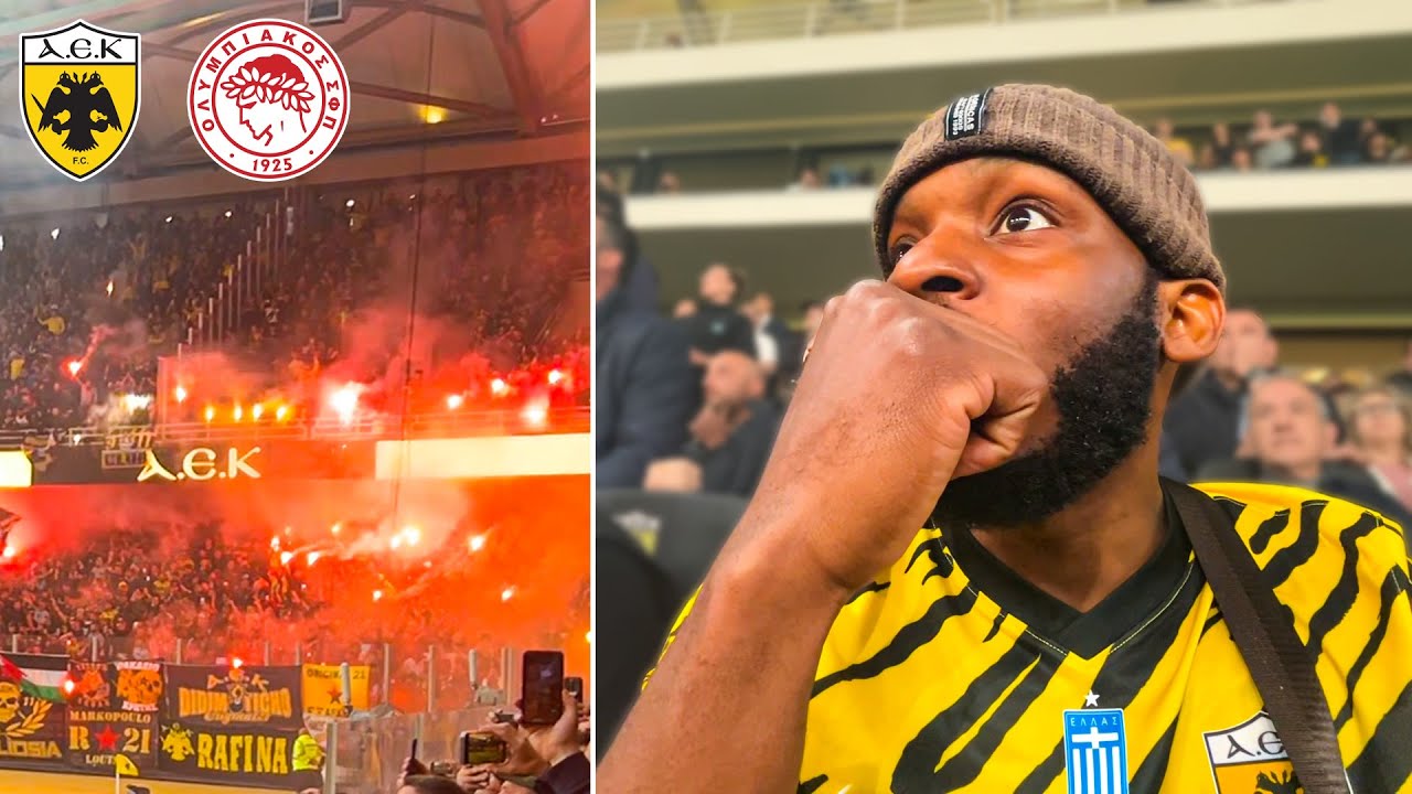 AMERICAN FAN EXPERIENCES A WILD ATHENS DERBY!! | AEK ATHENS VS OLYMPIACOS