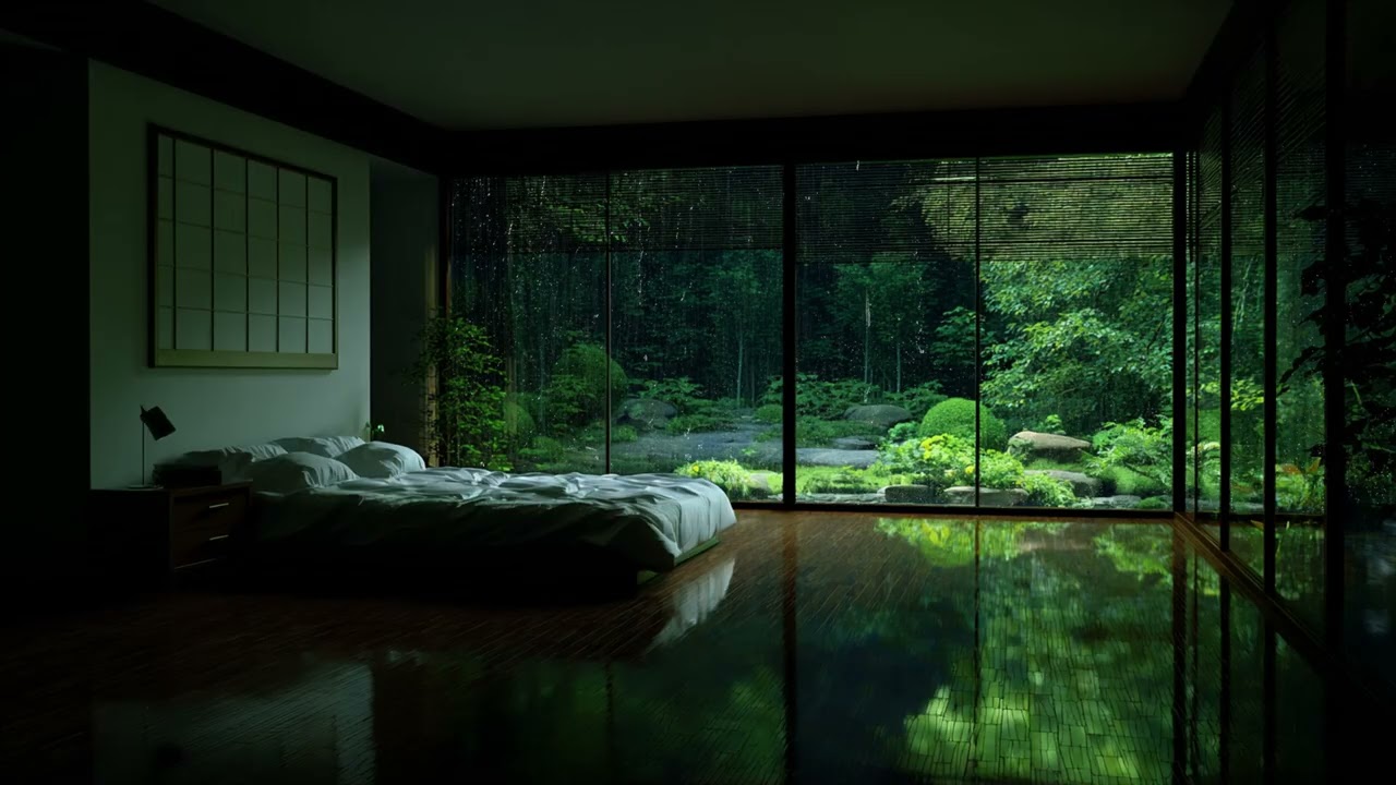 Rainy Night Deep Sleep 🌧️ Calm Piano Music & Soft Rain Sounds for Relaxation