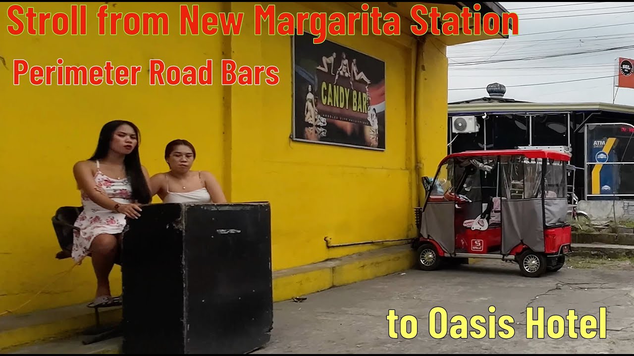 Stroll from new Margarita Station, Perimeter Bars, to Oasis Hotel. Angeles city. July 2024