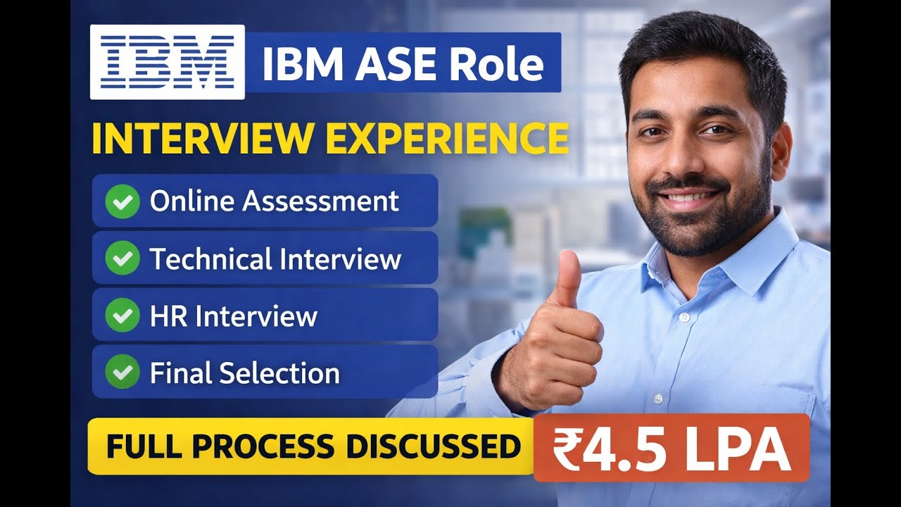 IBM ASE ROLE INTERVIEW EXPERIENCE( Associate System Engineer) Full Process Explained with Tips🔥🔥