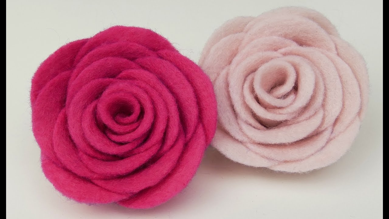 How to make Felt roses I Easy felt flower