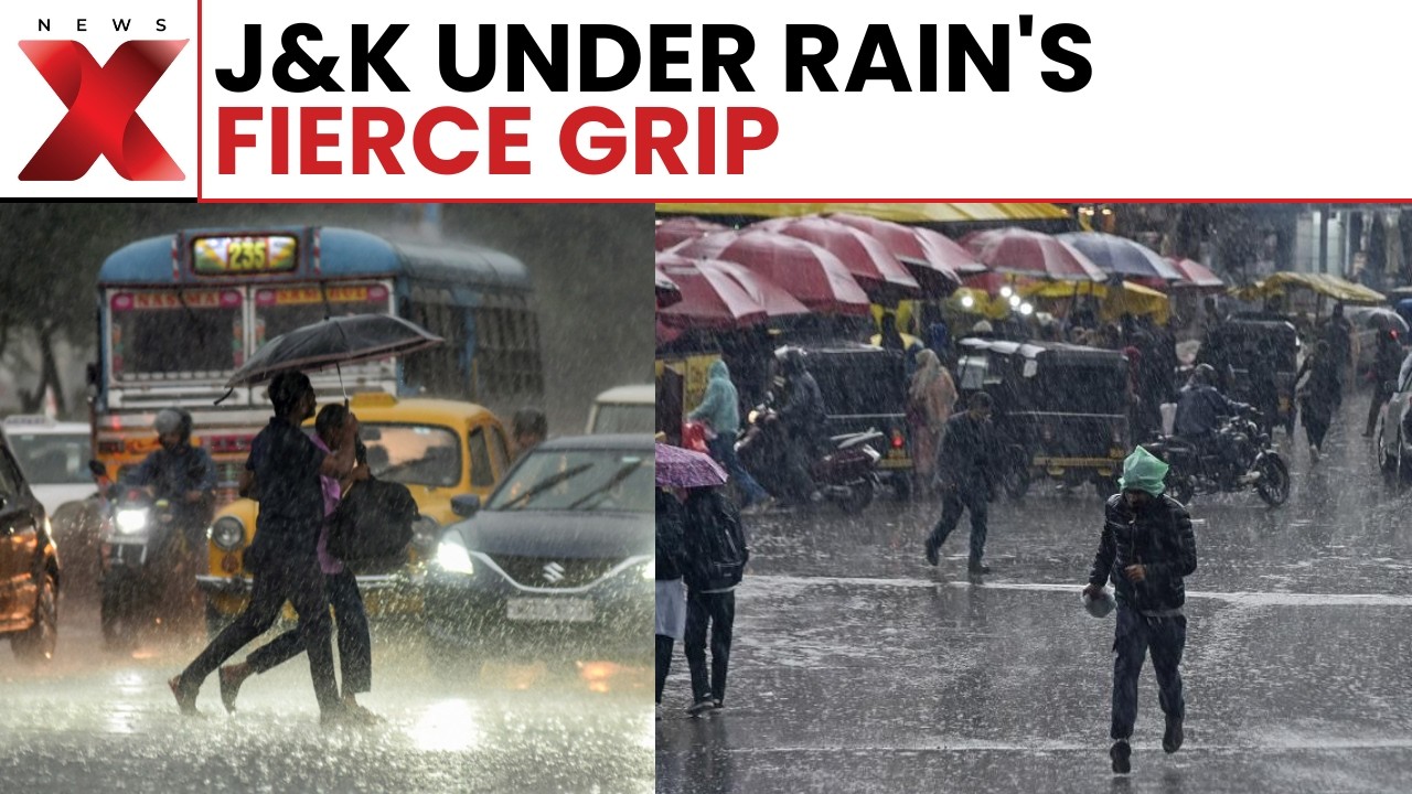 J&K Monsoon Fury: Dramatic Visuals Show Rain Havoc Across Jammu And Kashmir | NewsX