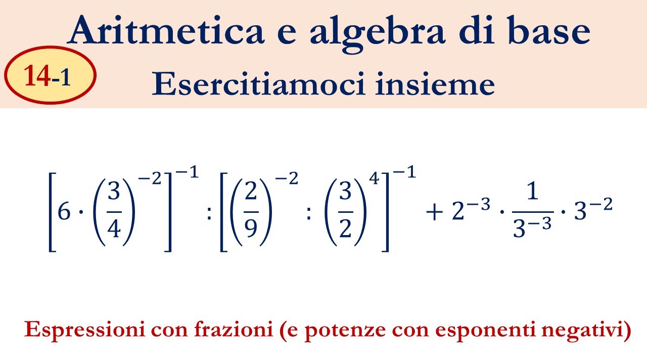 14-1 Espressioni con frazioni e potenze con esponenti negativi