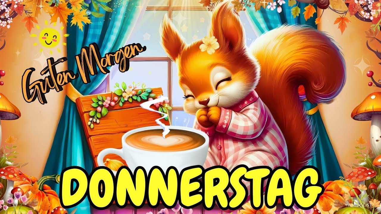 Einen sch&ouml;nen Donnerstag ☕🌞💖Guten Morgen - Nachricht f&uuml;r dich💖