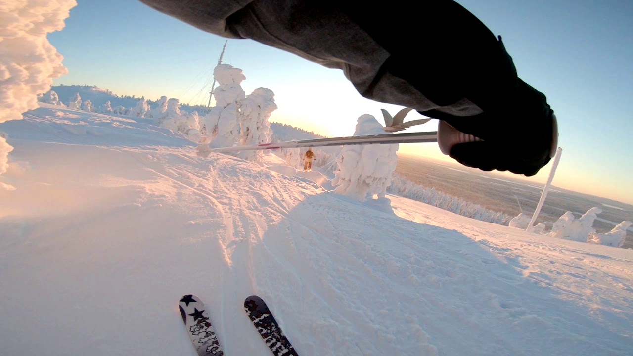 Off Piste skiing in Ruka, Finland