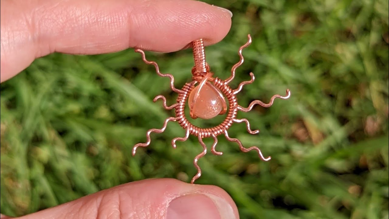 Cabochon Sun Wire Wrapped Pendant Tutorial