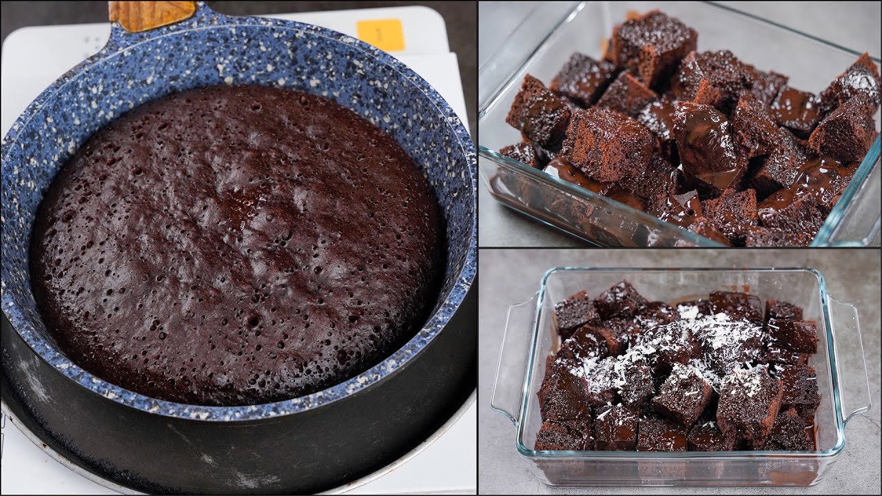 CHOCOLATE SAUCE BROWNIE RECIPE | WITHOUT OVEN | CHOCOLATE BROWNIE RECIPE IN FRY PAN | N'Oven Foods
