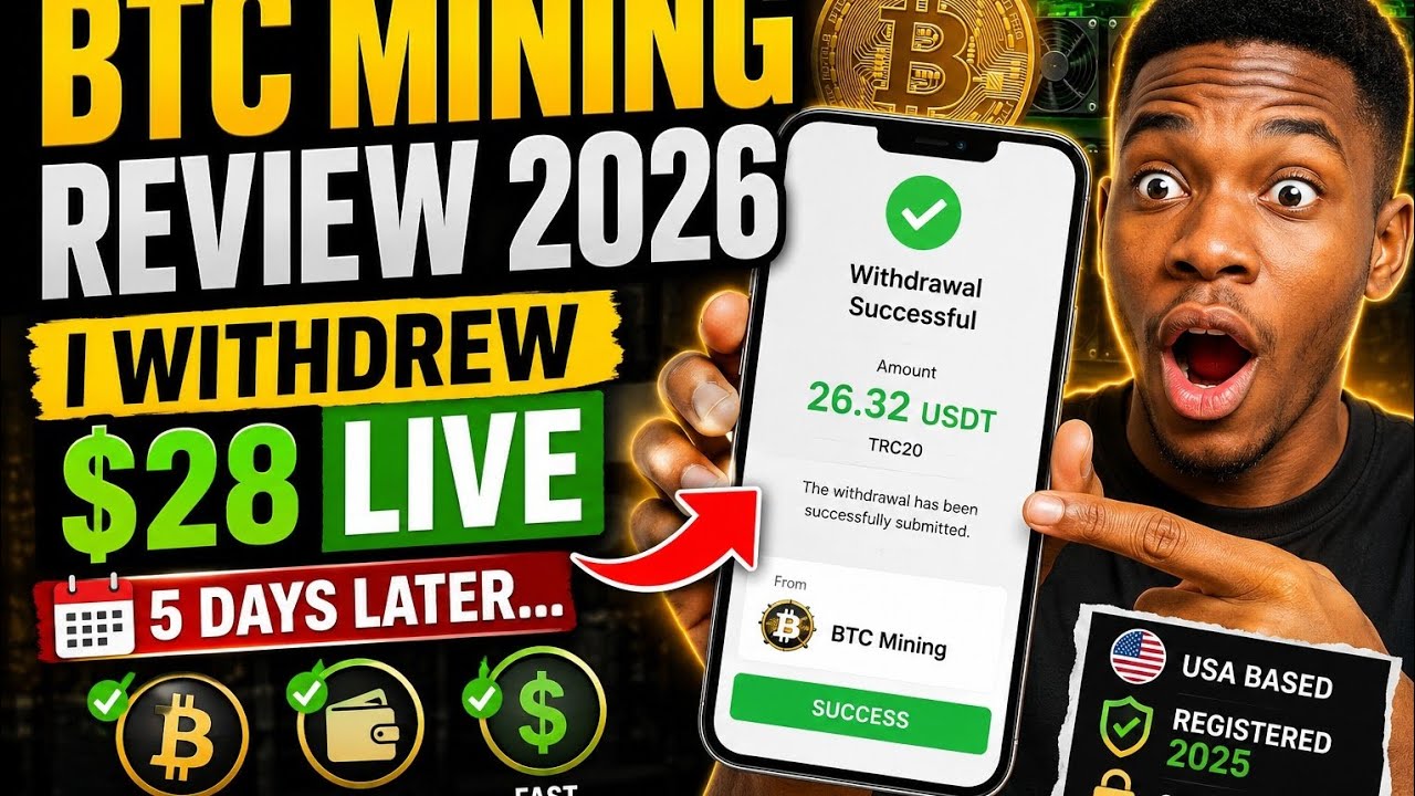 BTC Mining Review 2026: I Withdrew $28 LIVE &ndash; 5 Days Later
