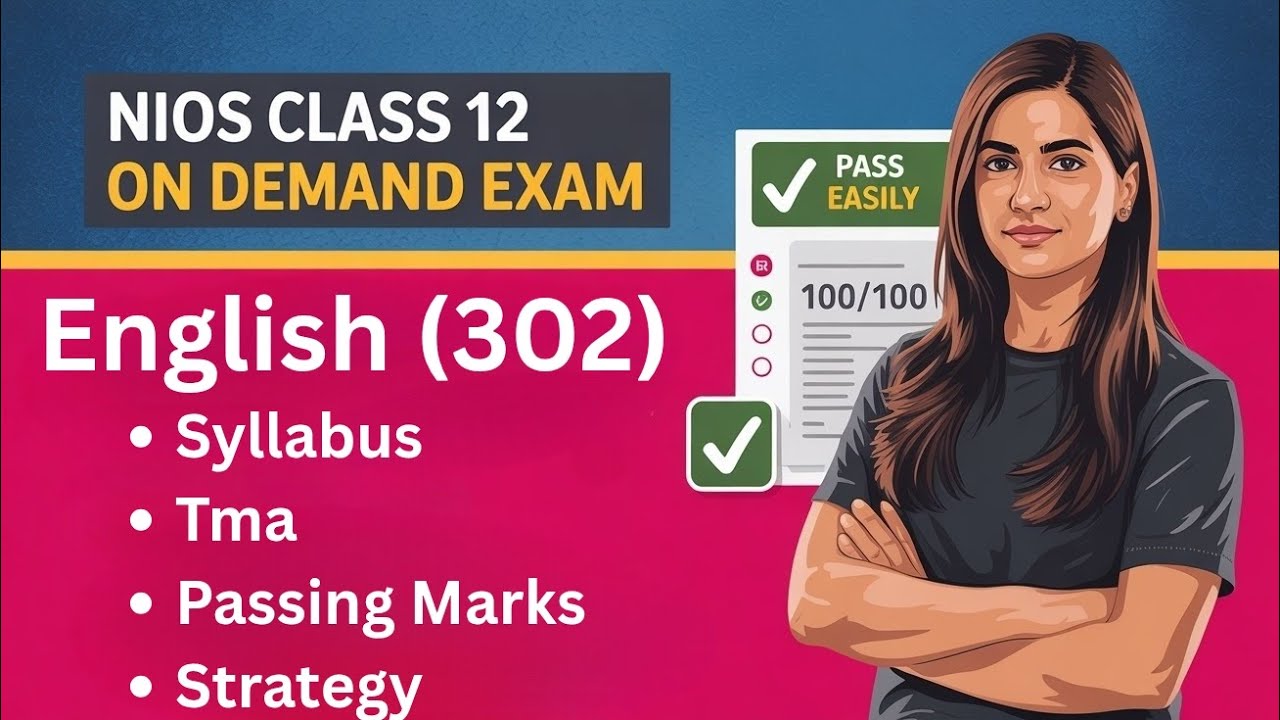 NIOS Class 12 English 302 ODE Syllabus 2026 🔥 | Full On Demand Exam Pattern Explained 