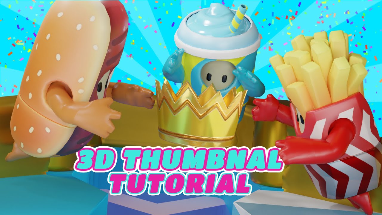 How To Make 3D Fall Guys Thumbnails (Full Tutorial)