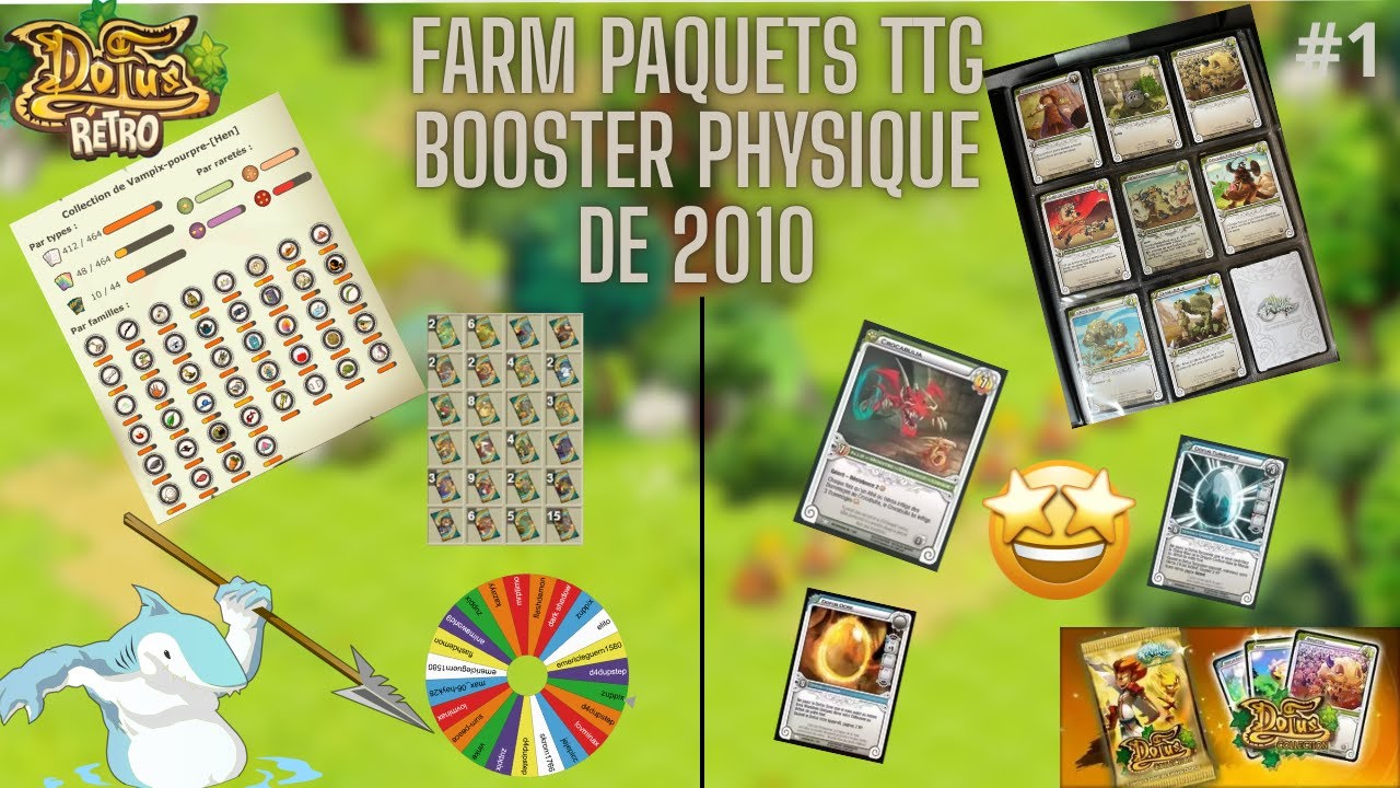 [DOFUS RETRO] Recap FARM Paquets TTG et BOOSTER IRL de 2010 !!!🤯❤️ #1