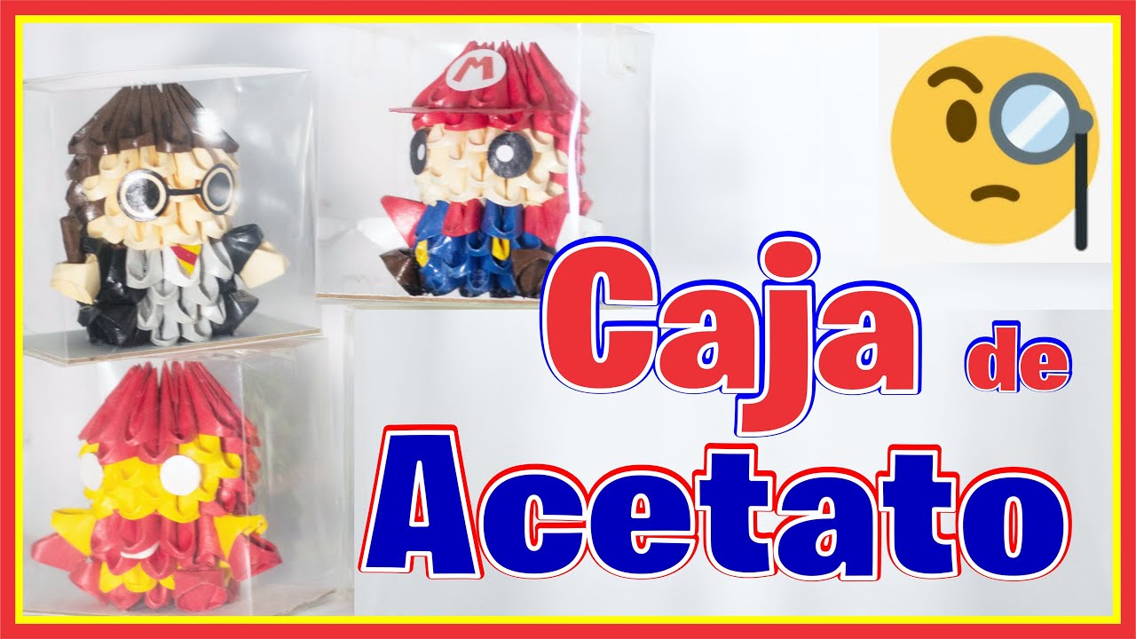 Cómo Hacer 🎁 CAJITAS de ACETATO  -Para tus Figuras de ORIGAMI- (Tutorial Fácil en Español)