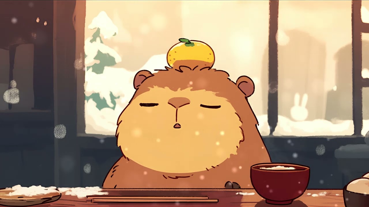 [Full Hour] Capybara Music Corner | Peaceful Beats for Studying & Relaxing 🦫 🎧 ✨