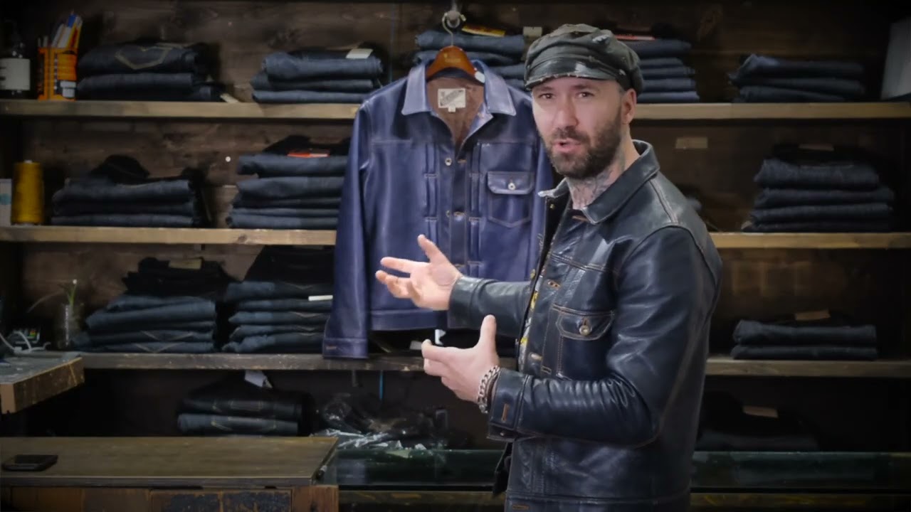 Y2 Leather IB-140 indigo Type 1 Leather Jacket Info