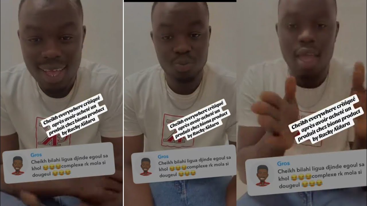 Cheikh Everywhere critiqué après avoir acheté un produit chez Racky Aïdara