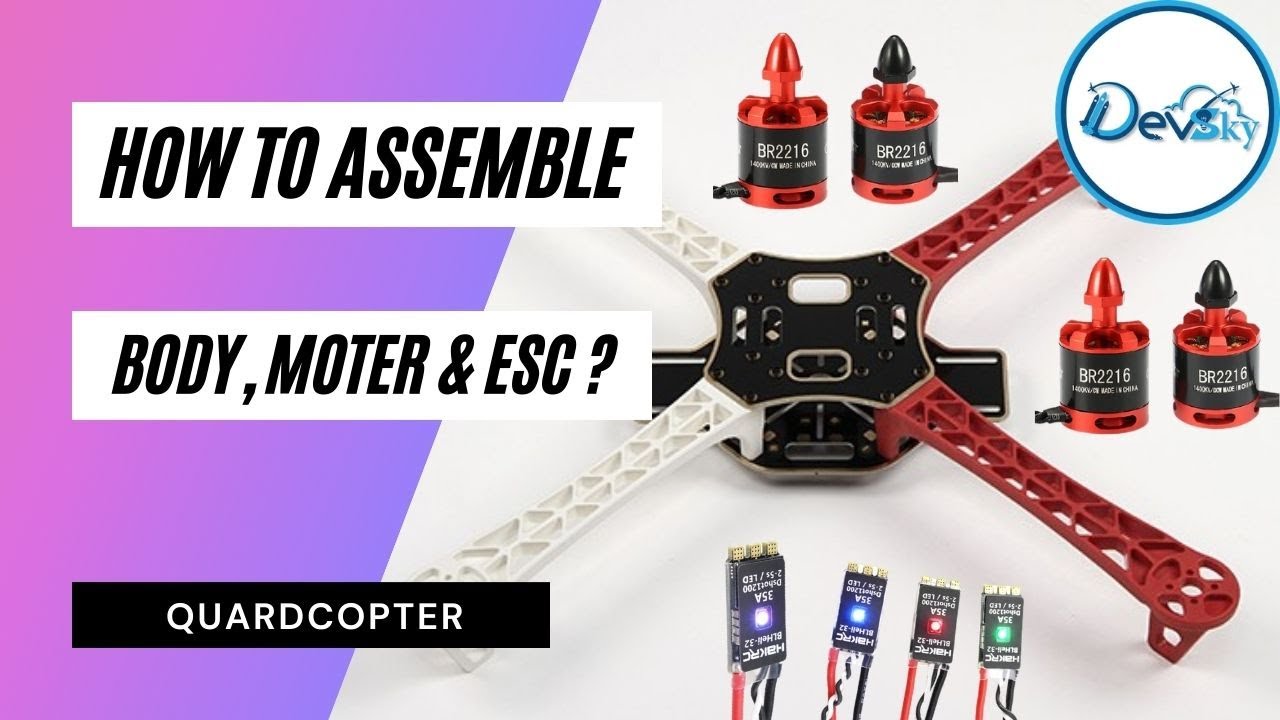 How To Assembling Quadcopter Body,Esc & Motor Full Tutorial || DJI-NAZA M LITE || PART-2