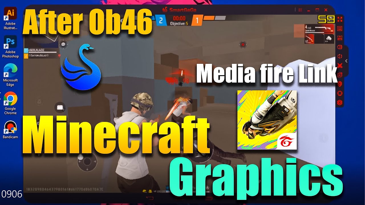 (New) OB46 Smart GaGa Mega Lite | Free Fire Minecraft Graphics | OB46 Free Fire Play In Pc !!