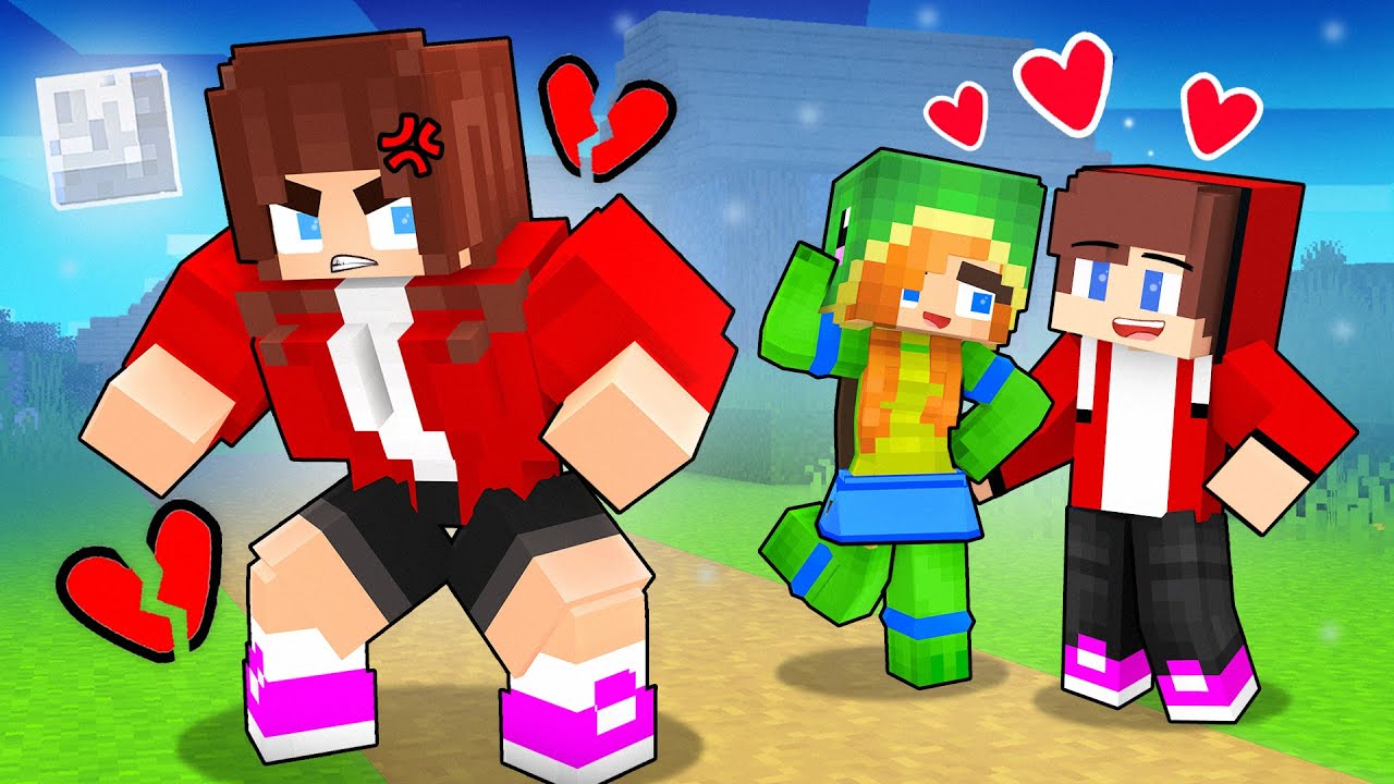 Strong JJ`s Girl vs Mikey Girl - Love Story - Maizen Minecraft Animation